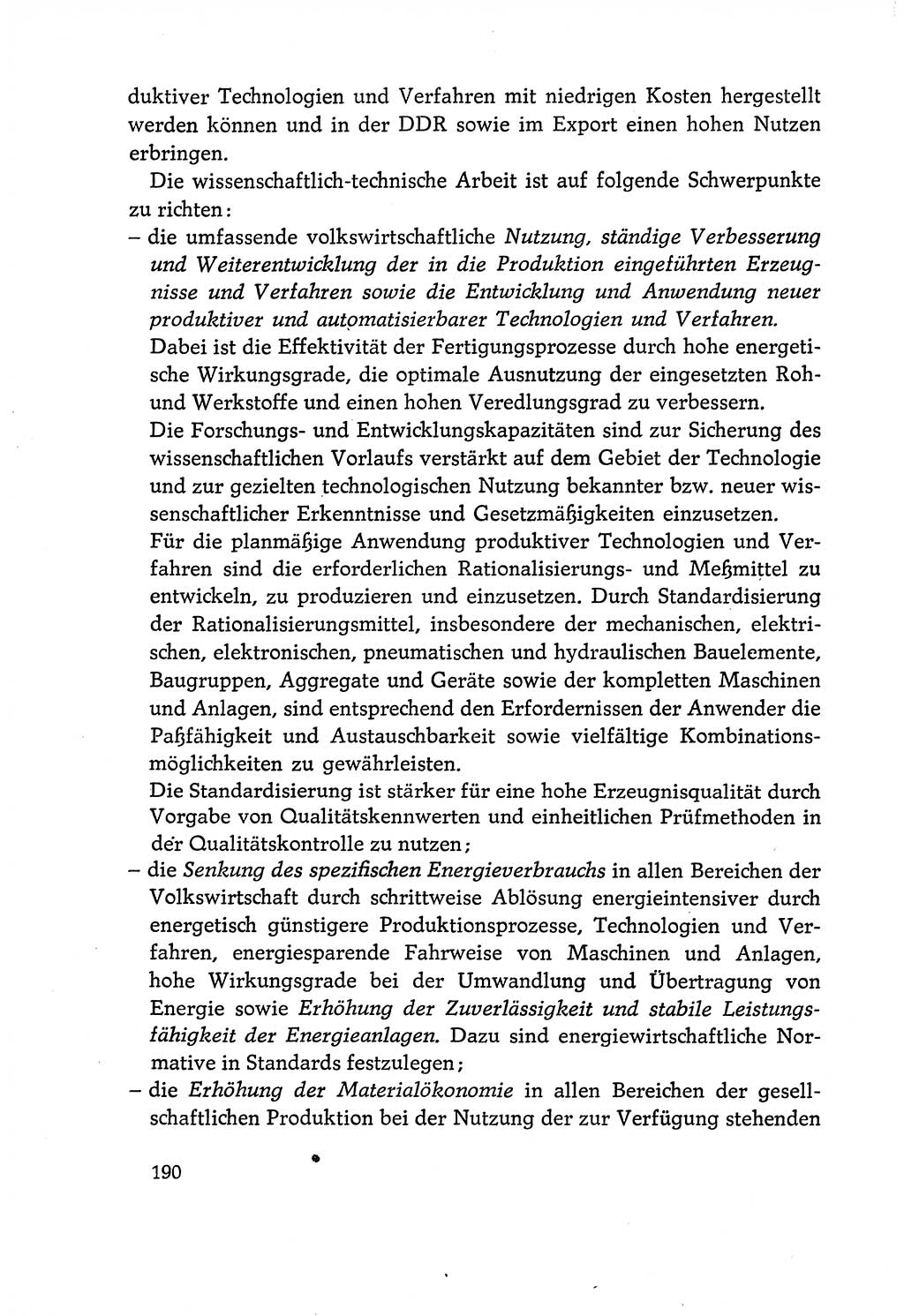 Dokumente der Sozialistischen Einheitspartei Deutschlands (SED) [Deutsche Demokratische Republik (DDR)] 1970-1971, Seite 190 (Dok. SED DDR 1970-1971, S. 190)
