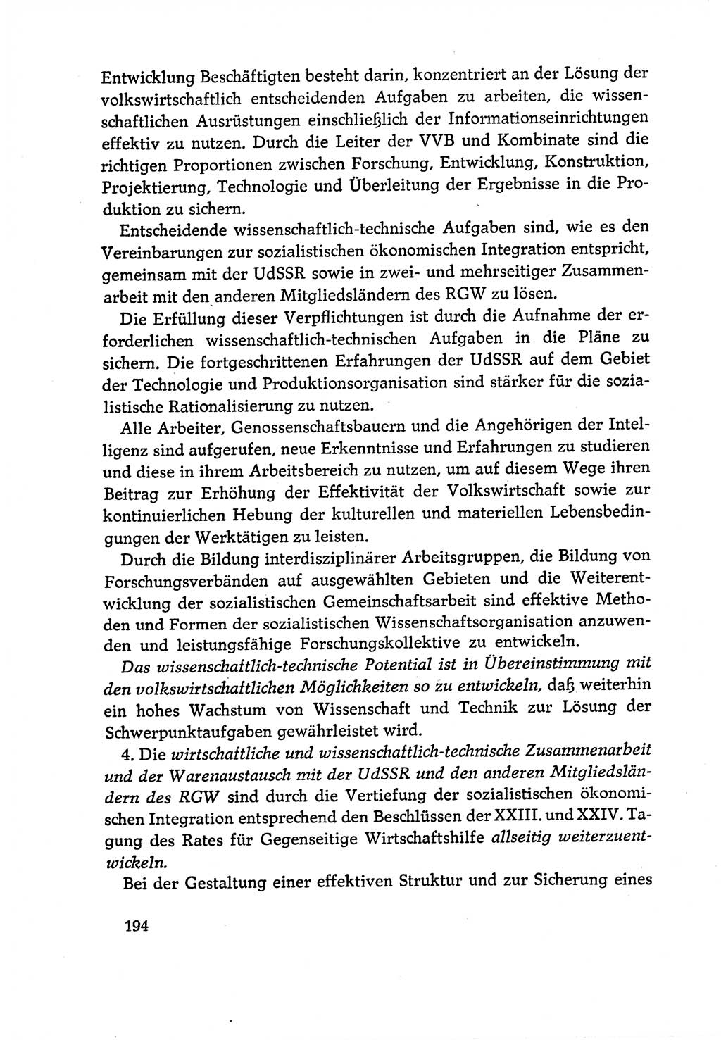 Dokumente der Sozialistischen Einheitspartei Deutschlands (SED) [Deutsche Demokratische Republik (DDR)] 1970-1971, Seite 194 (Dok. SED DDR 1970-1971, S. 194)