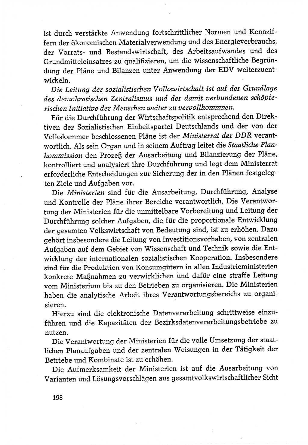 Dokumente der Sozialistischen Einheitspartei Deutschlands (SED) [Deutsche Demokratische Republik (DDR)] 1970-1971, Seite 198 (Dok. SED DDR 1970-1971, S. 198)