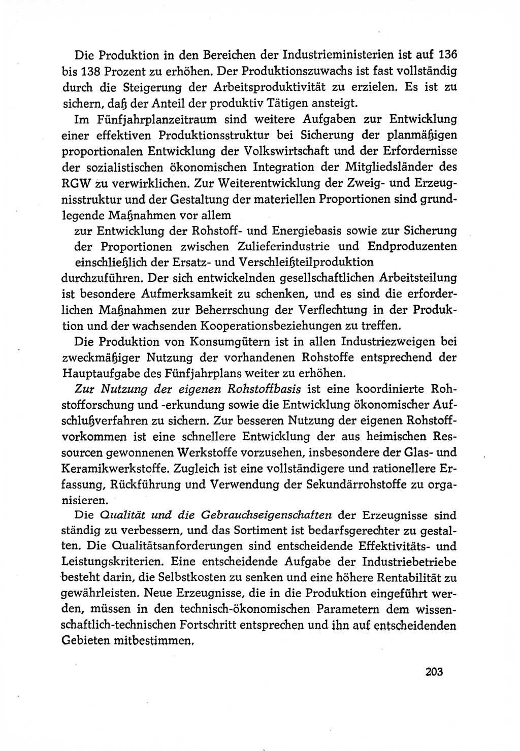 Dokumente der Sozialistischen Einheitspartei Deutschlands (SED) [Deutsche Demokratische Republik (DDR)] 1970-1971, Seite 203 (Dok. SED DDR 1970-1971, S. 203)