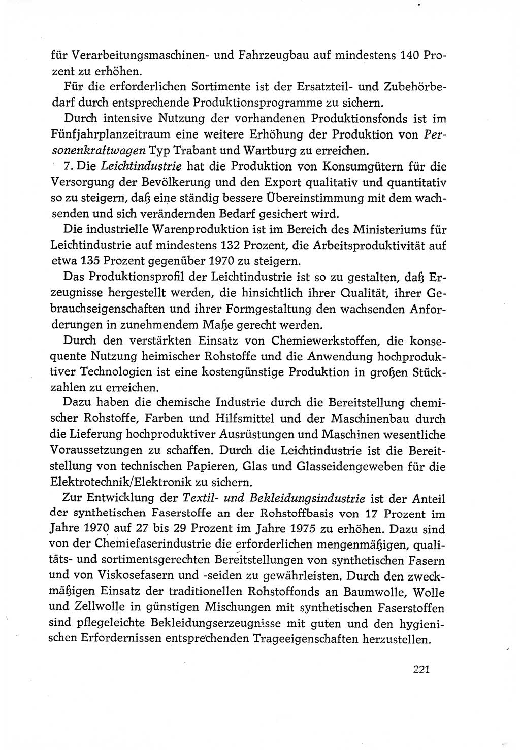 Dokumente der Sozialistischen Einheitspartei Deutschlands (SED) [Deutsche Demokratische Republik (DDR)] 1970-1971, Seite 221 (Dok. SED DDR 1970-1971, S. 221)