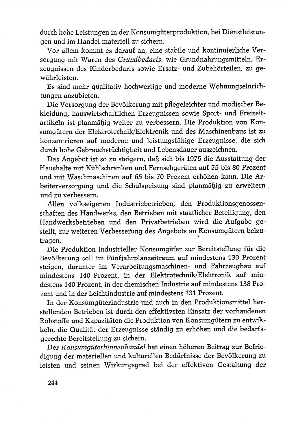 Dokumente der Sozialistischen Einheitspartei Deutschlands (SED) [Deutsche Demokratische Republik (DDR)] 1970-1971, Seite 244 (Dok. SED DDR 1970-1971, S. 244)