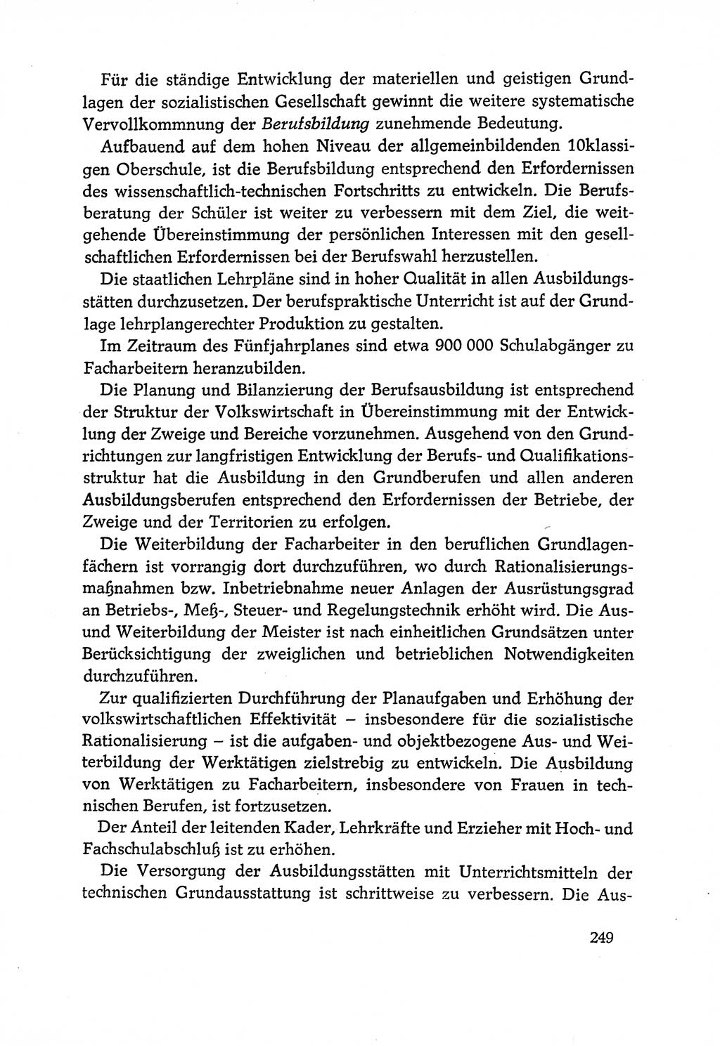Dokumente der Sozialistischen Einheitspartei Deutschlands (SED) [Deutsche Demokratische Republik (DDR)] 1970-1971, Seite 249 (Dok. SED DDR 1970-1971, S. 249)