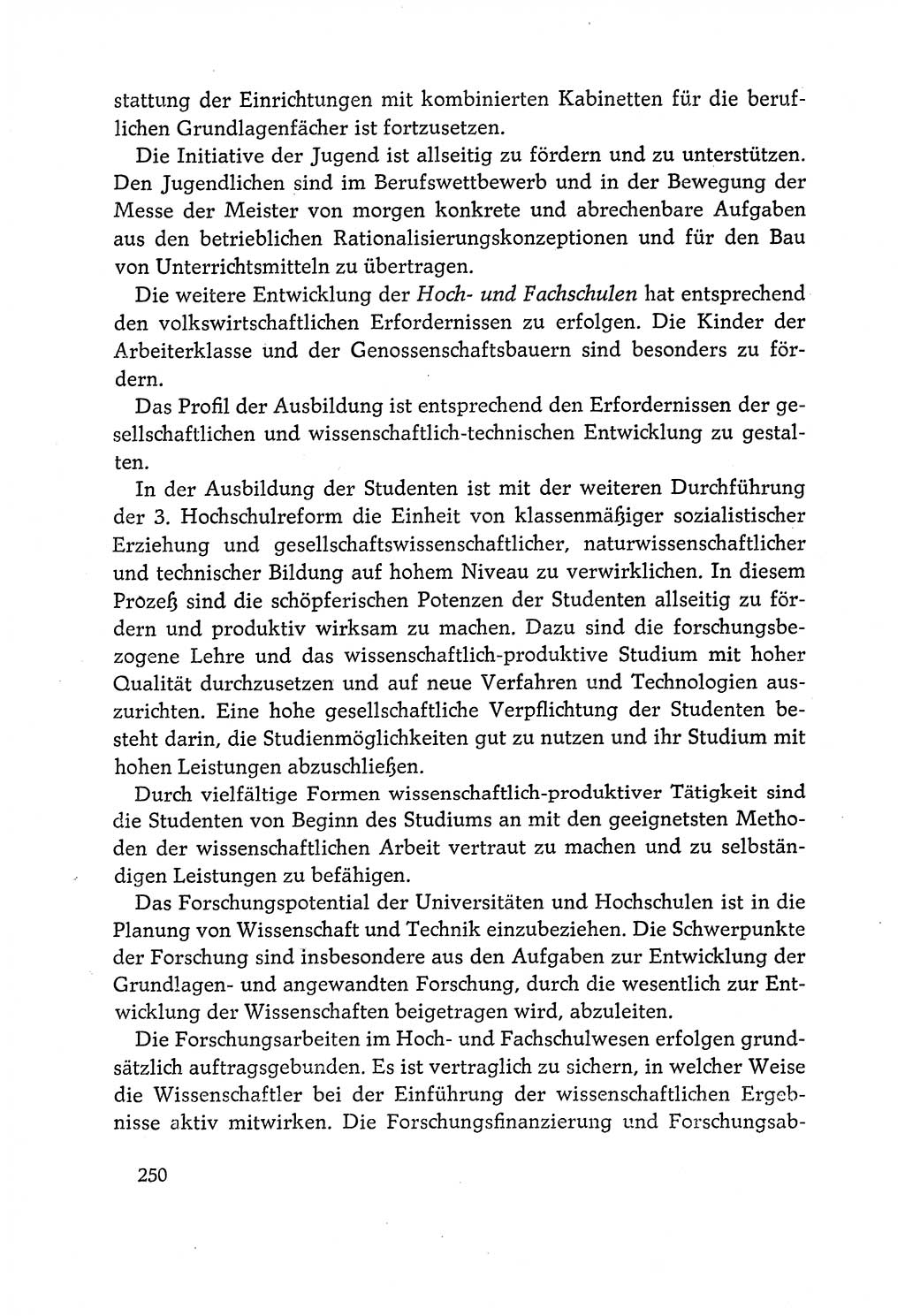 Dokumente der Sozialistischen Einheitspartei Deutschlands (SED) [Deutsche Demokratische Republik (DDR)] 1970-1971, Seite 250 (Dok. SED DDR 1970-1971, S. 250)