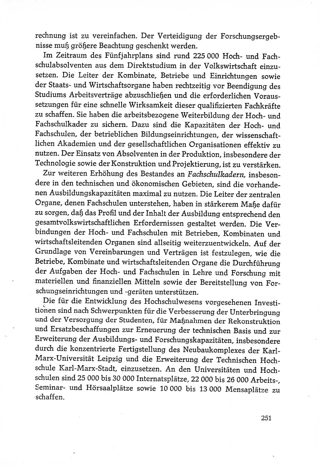 Dokumente der Sozialistischen Einheitspartei Deutschlands (SED) [Deutsche Demokratische Republik (DDR)] 1970-1971, Seite 251 (Dok. SED DDR 1970-1971, S. 251)