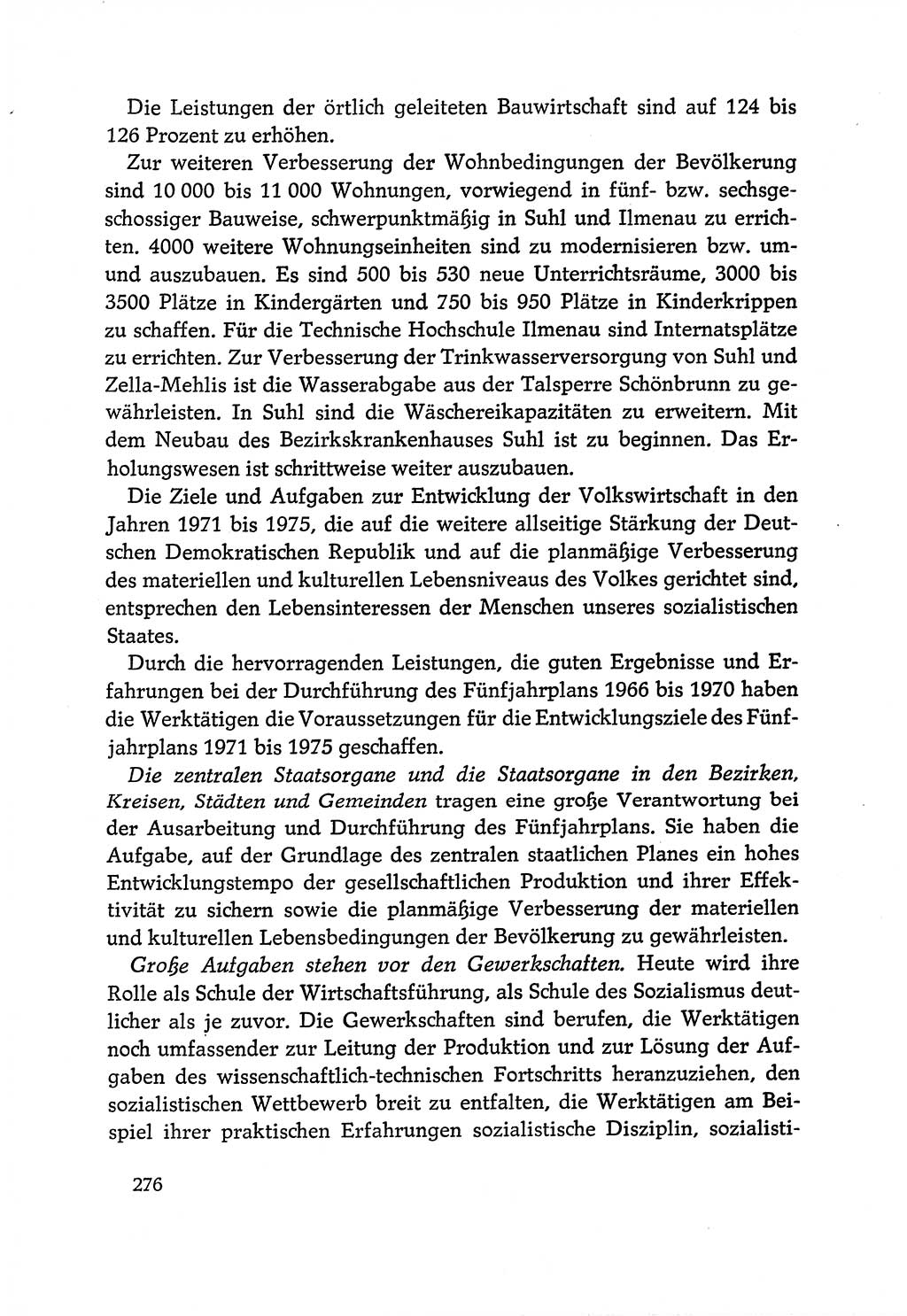 Dokumente der Sozialistischen Einheitspartei Deutschlands (SED) [Deutsche Demokratische Republik (DDR)] 1970-1971, Seite 276 (Dok. SED DDR 1970-1971, S. 276)