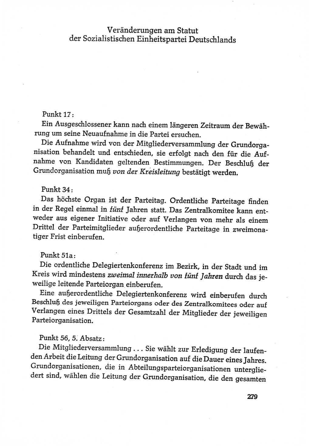 Dokumente der Sozialistischen Einheitspartei Deutschlands (SED) [Deutsche Demokratische Republik (DDR)] 1970-1971, Seite 279 (Dok. SED DDR 1970-1971, S. 279)