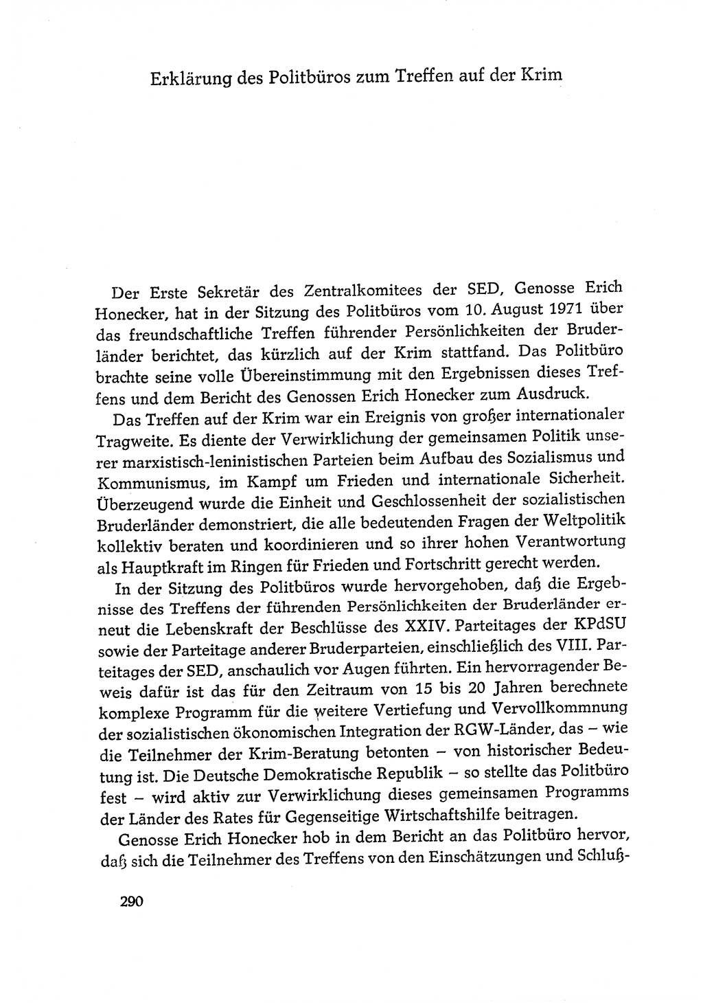 Dokumente der Sozialistischen Einheitspartei Deutschlands (SED) [Deutsche Demokratische Republik (DDR)] 1970-1971, Seite 290 (Dok. SED DDR 1970-1971, S. 290)
