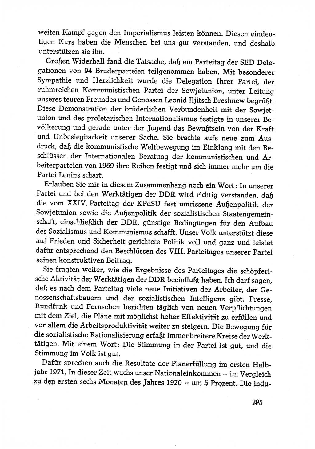 Dokumente der Sozialistischen Einheitspartei Deutschlands (SED) [Deutsche Demokratische Republik (DDR)] 1970-1971, Seite 295 (Dok. SED DDR 1970-1971, S. 295)