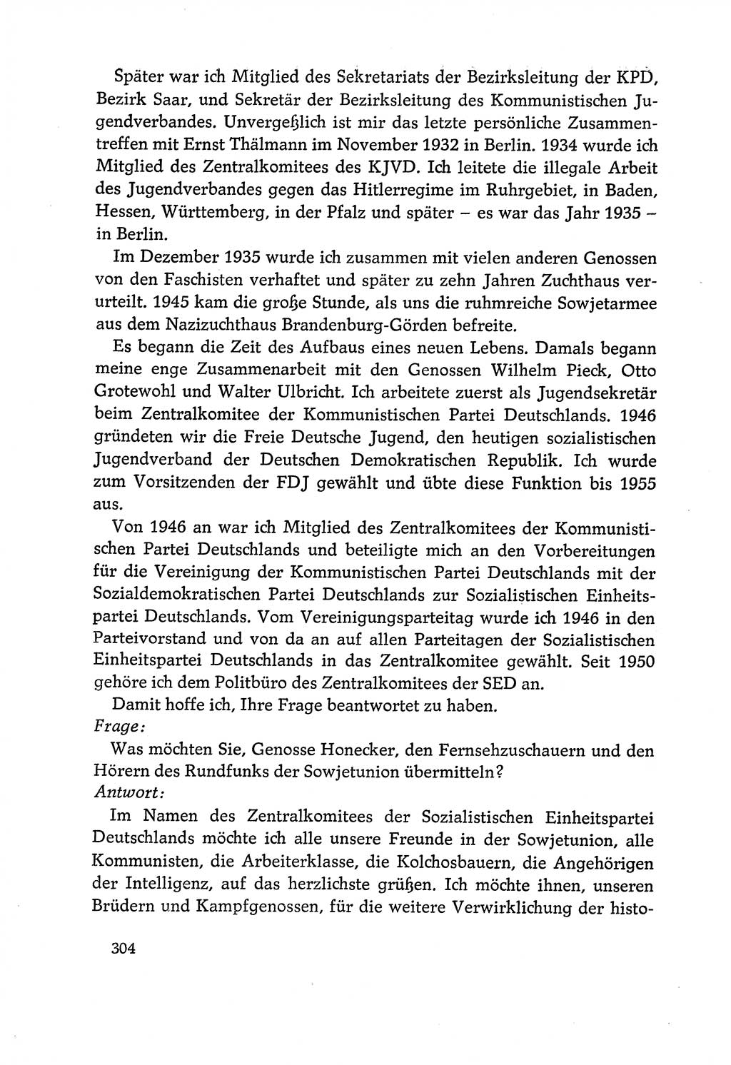 Dokumente der Sozialistischen Einheitspartei Deutschlands (SED) [Deutsche Demokratische Republik (DDR)] 1970-1971, Seite 304 (Dok. SED DDR 1970-1971, S. 304)