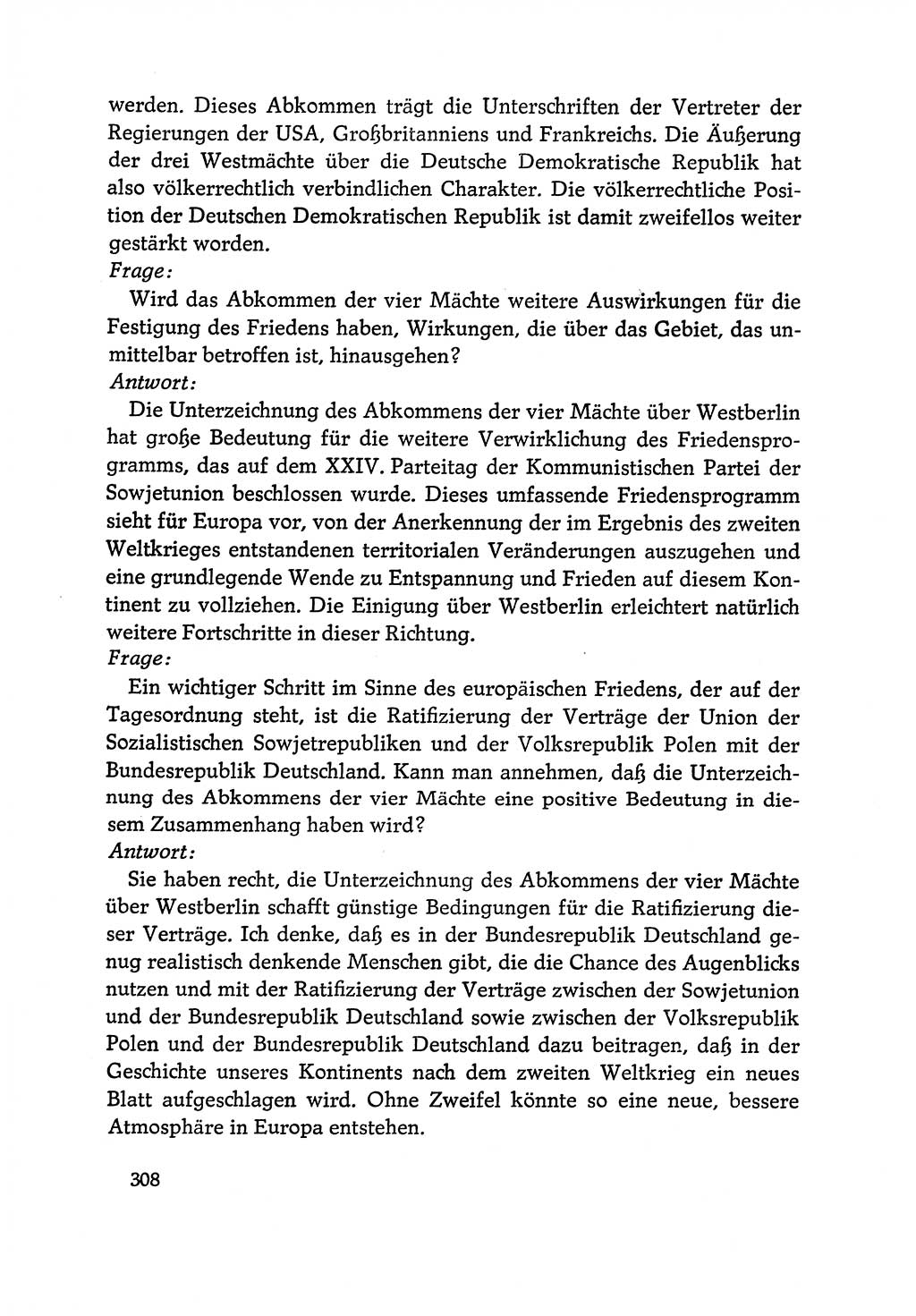 Dokumente der Sozialistischen Einheitspartei Deutschlands (SED) [Deutsche Demokratische Republik (DDR)] 1970-1971, Seite 308 (Dok. SED DDR 1970-1971, S. 308)