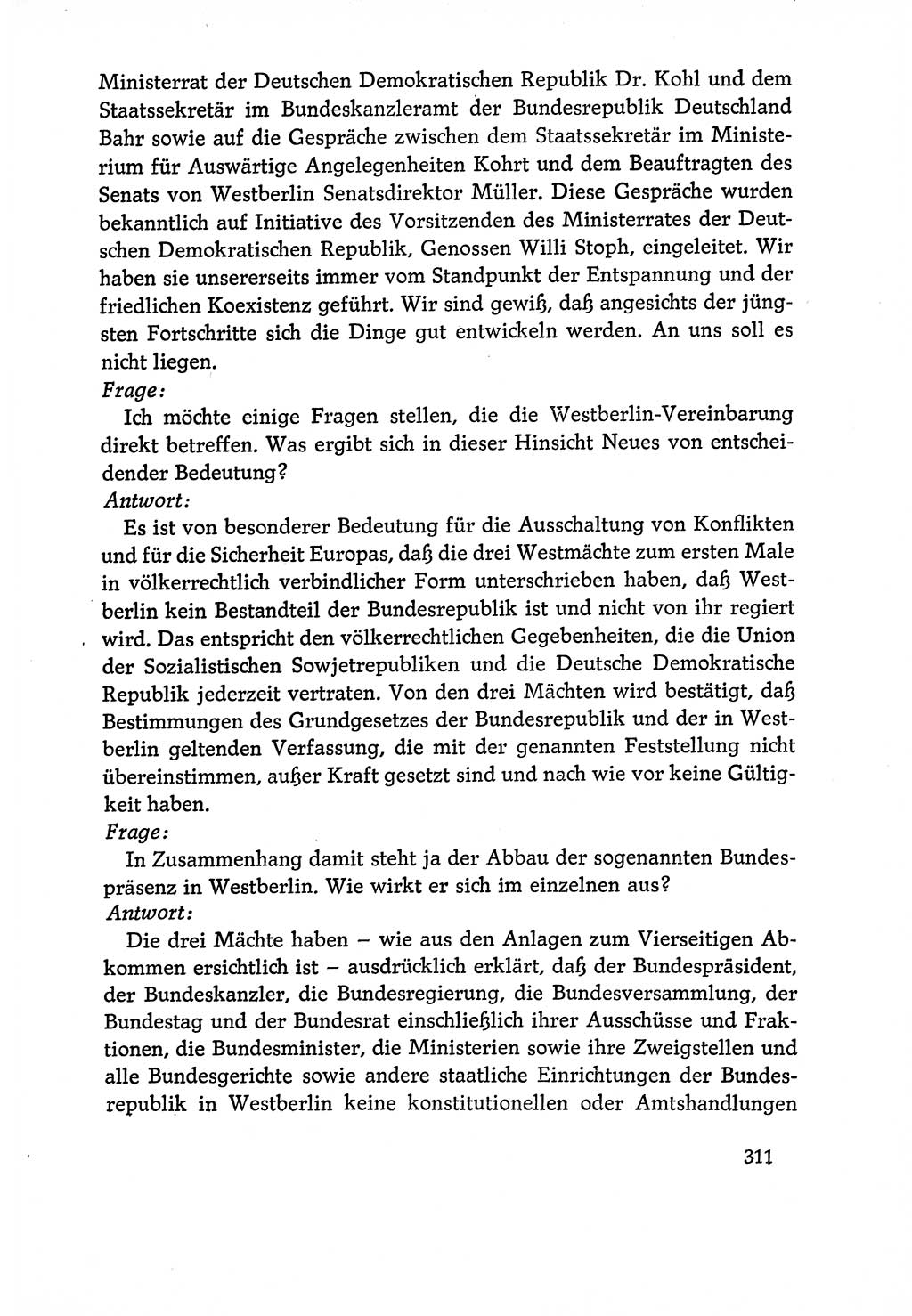 Dokumente der Sozialistischen Einheitspartei Deutschlands (SED) [Deutsche Demokratische Republik (DDR)] 1970-1971, Seite 311 (Dok. SED DDR 1970-1971, S. 311)