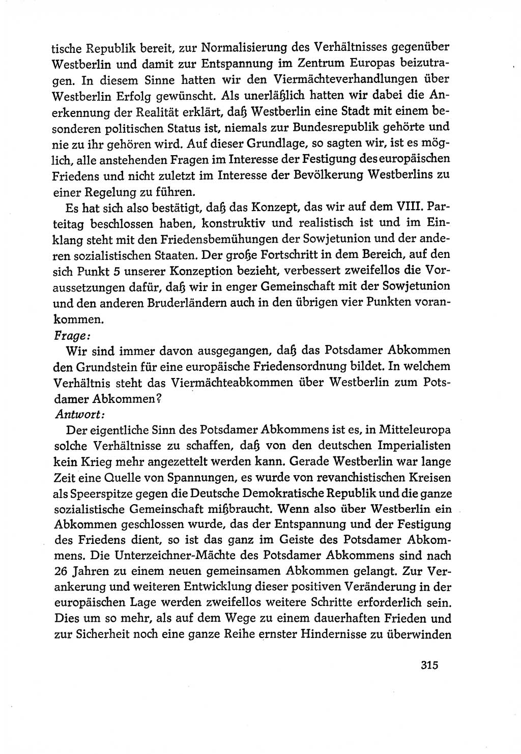 Dokumente der Sozialistischen Einheitspartei Deutschlands (SED) [Deutsche Demokratische Republik (DDR)] 1970-1971, Seite 315 (Dok. SED DDR 1970-1971, S. 315)