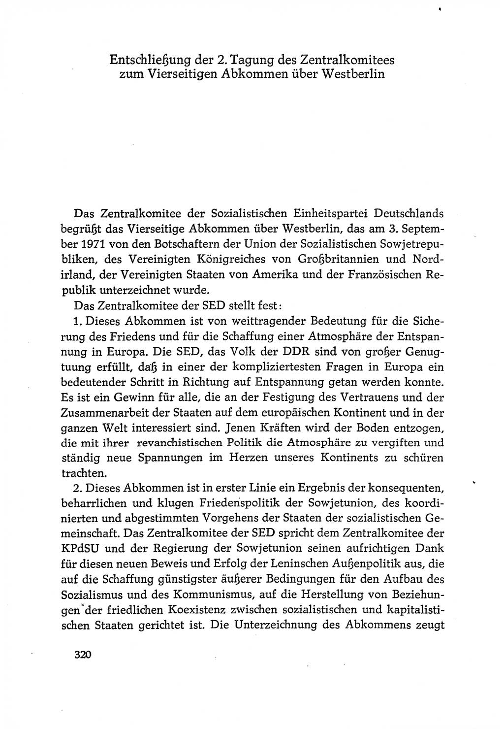 Dokumente der Sozialistischen Einheitspartei Deutschlands (SED) [Deutsche Demokratische Republik (DDR)] 1970-1971, Seite 320 (Dok. SED DDR 1970-1971, S. 320)