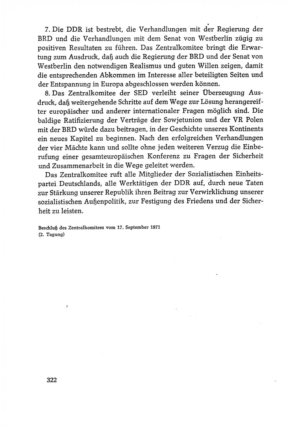 Dokumente der Sozialistischen Einheitspartei Deutschlands (SED) [Deutsche Demokratische Republik (DDR)] 1970-1971, Seite 322 (Dok. SED DDR 1970-1971, S. 322)