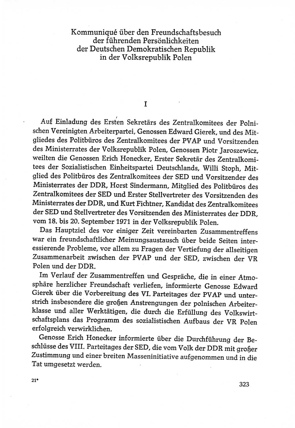 Dokumente der Sozialistischen Einheitspartei Deutschlands (SED) [Deutsche Demokratische Republik (DDR)] 1970-1971, Seite 323 (Dok. SED DDR 1970-1971, S. 323)