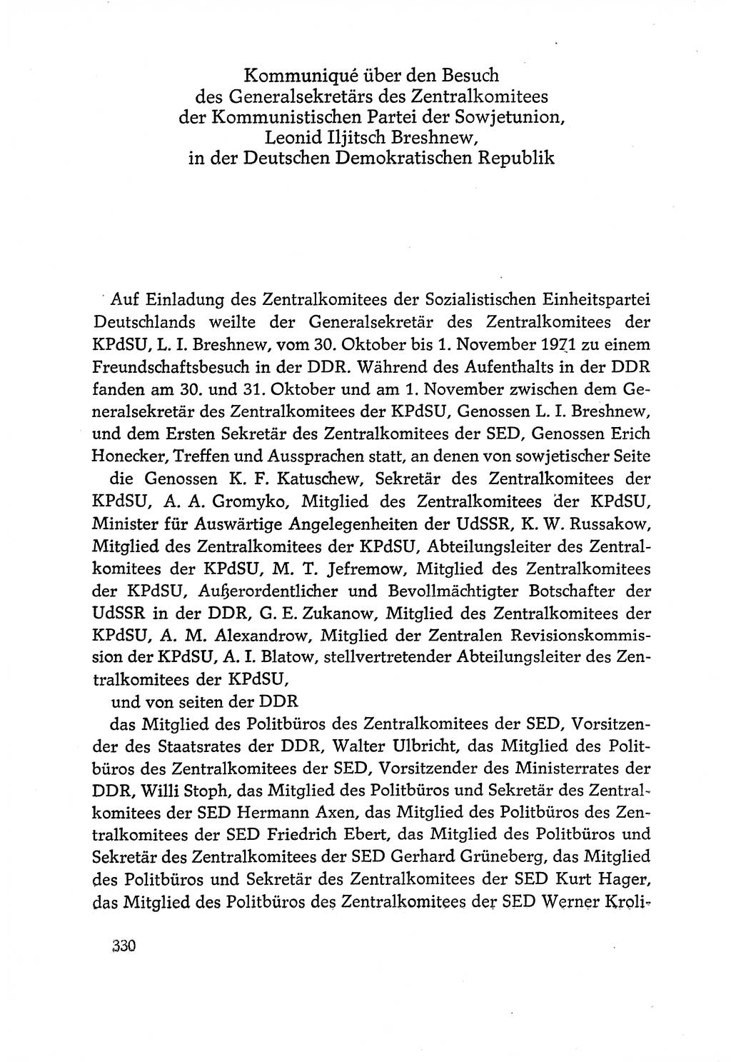 Dokumente der Sozialistischen Einheitspartei Deutschlands (SED) [Deutsche Demokratische Republik (DDR)] 1970-1971, Seite 330 (Dok. SED DDR 1970-1971, S. 330)