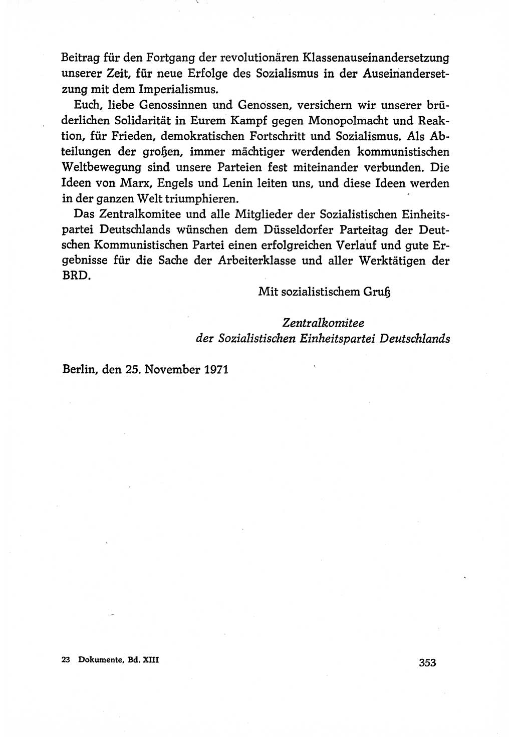 Dokumente der Sozialistischen Einheitspartei Deutschlands (SED) [Deutsche Demokratische Republik (DDR)] 1970-1971, Seite 353 (Dok. SED DDR 1970-1971, S. 353)
