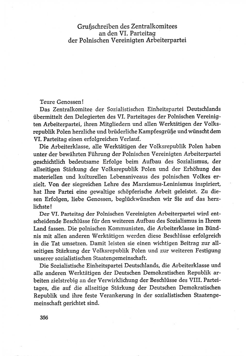 Dokumente der Sozialistischen Einheitspartei Deutschlands (SED) [Deutsche Demokratische Republik (DDR)] 1970-1971, Seite 356 (Dok. SED DDR 1970-1971, S. 356)