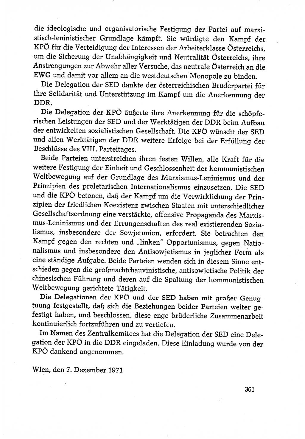 Dokumente der Sozialistischen Einheitspartei Deutschlands (SED) [Deutsche Demokratische Republik (DDR)] 1970-1971, Seite 361 (Dok. SED DDR 1970-1971, S. 361)