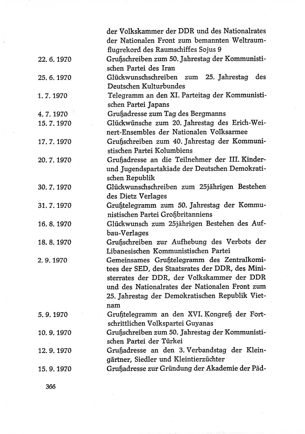 Dokumente der Sozialistischen Einheitspartei Deutschlands (SED) [Deutsche Demokratische Republik (DDR)] 1970-1971, Seite 366 (Dok. SED DDR 1970-1971, S. 366)