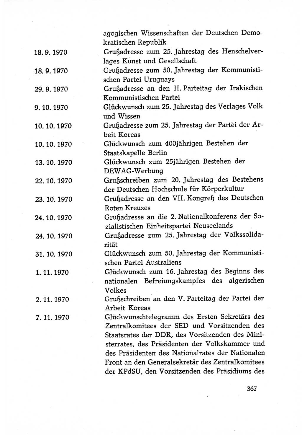 Dokumente der Sozialistischen Einheitspartei Deutschlands (SED) [Deutsche Demokratische Republik (DDR)] 1970-1971, Seite 367 (Dok. SED DDR 1970-1971, S. 367)