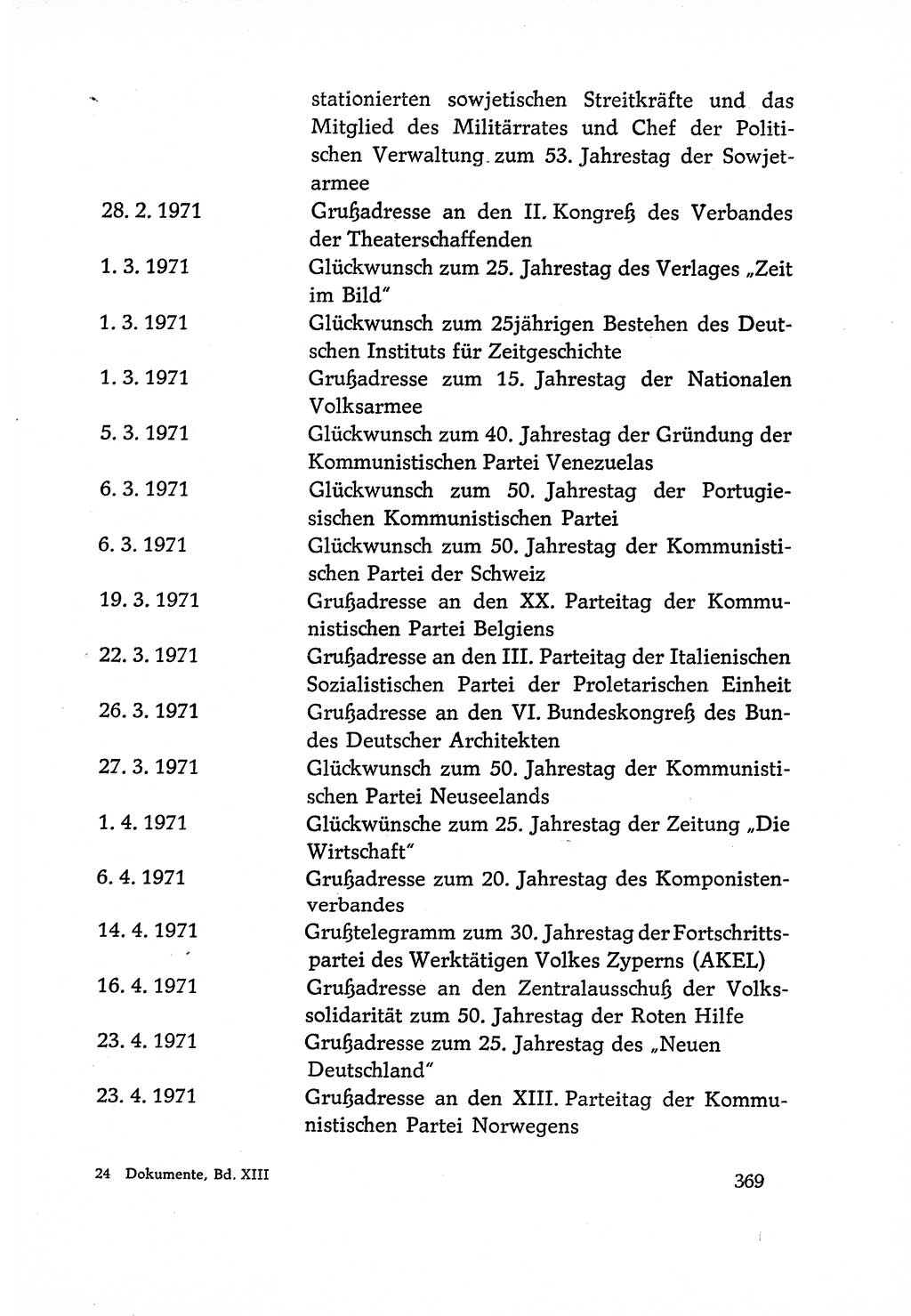 Dokumente der Sozialistischen Einheitspartei Deutschlands (SED) [Deutsche Demokratische Republik (DDR)] 1970-1971, Seite 369 (Dok. SED DDR 1970-1971, S. 369)