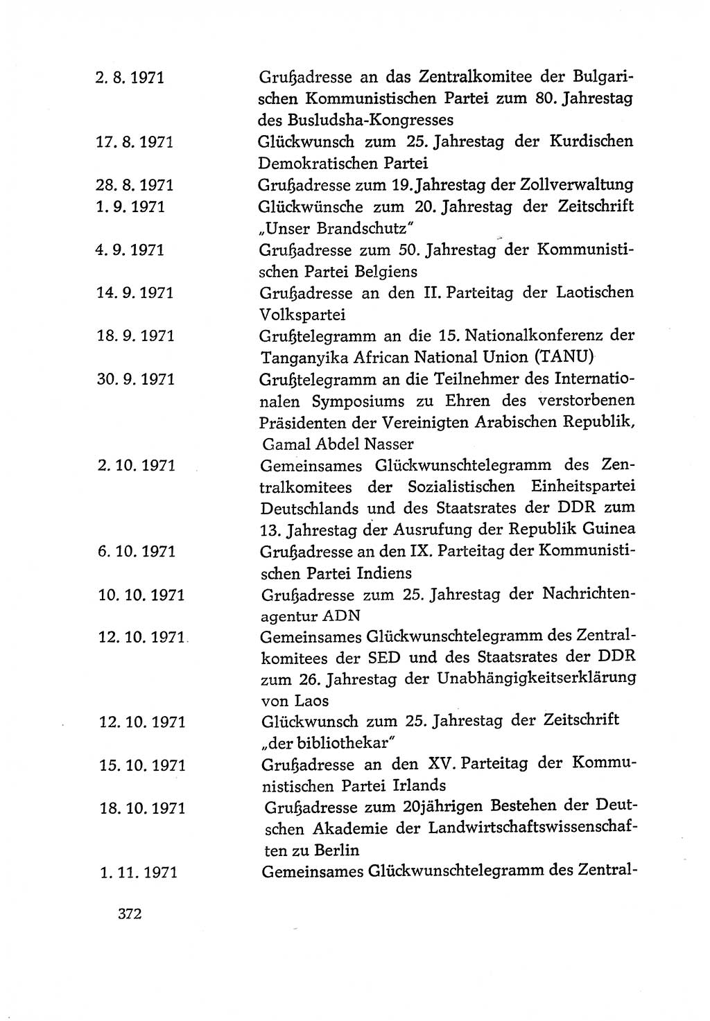 Dokumente der Sozialistischen Einheitspartei Deutschlands (SED) [Deutsche Demokratische Republik (DDR)] 1970-1971, Seite 372 (Dok. SED DDR 1970-1971, S. 372)