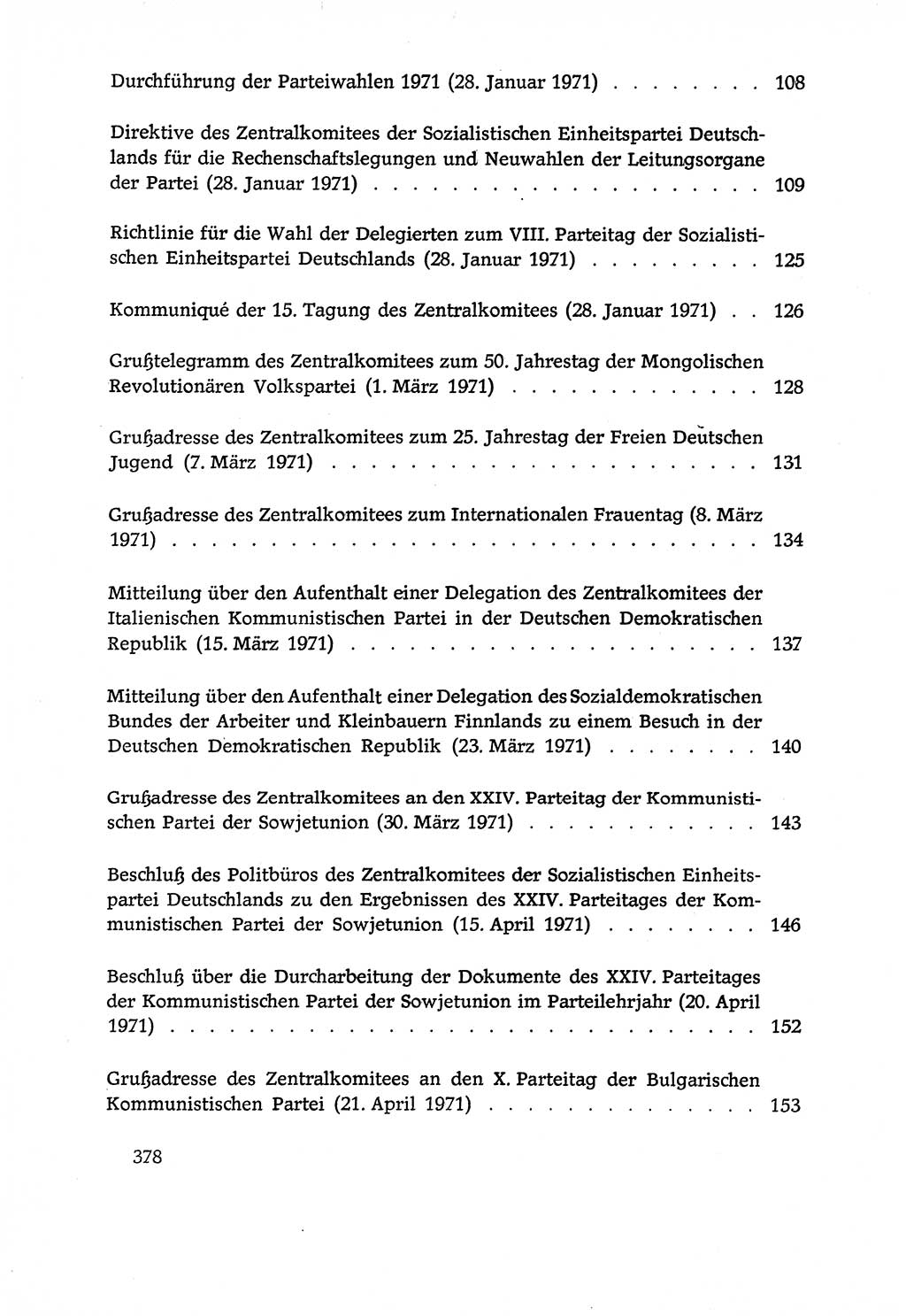 Dokumente der Sozialistischen Einheitspartei Deutschlands (SED) [Deutsche Demokratische Republik (DDR)] 1970-1971, Seite 378 (Dok. SED DDR 1970-1971, S. 378)