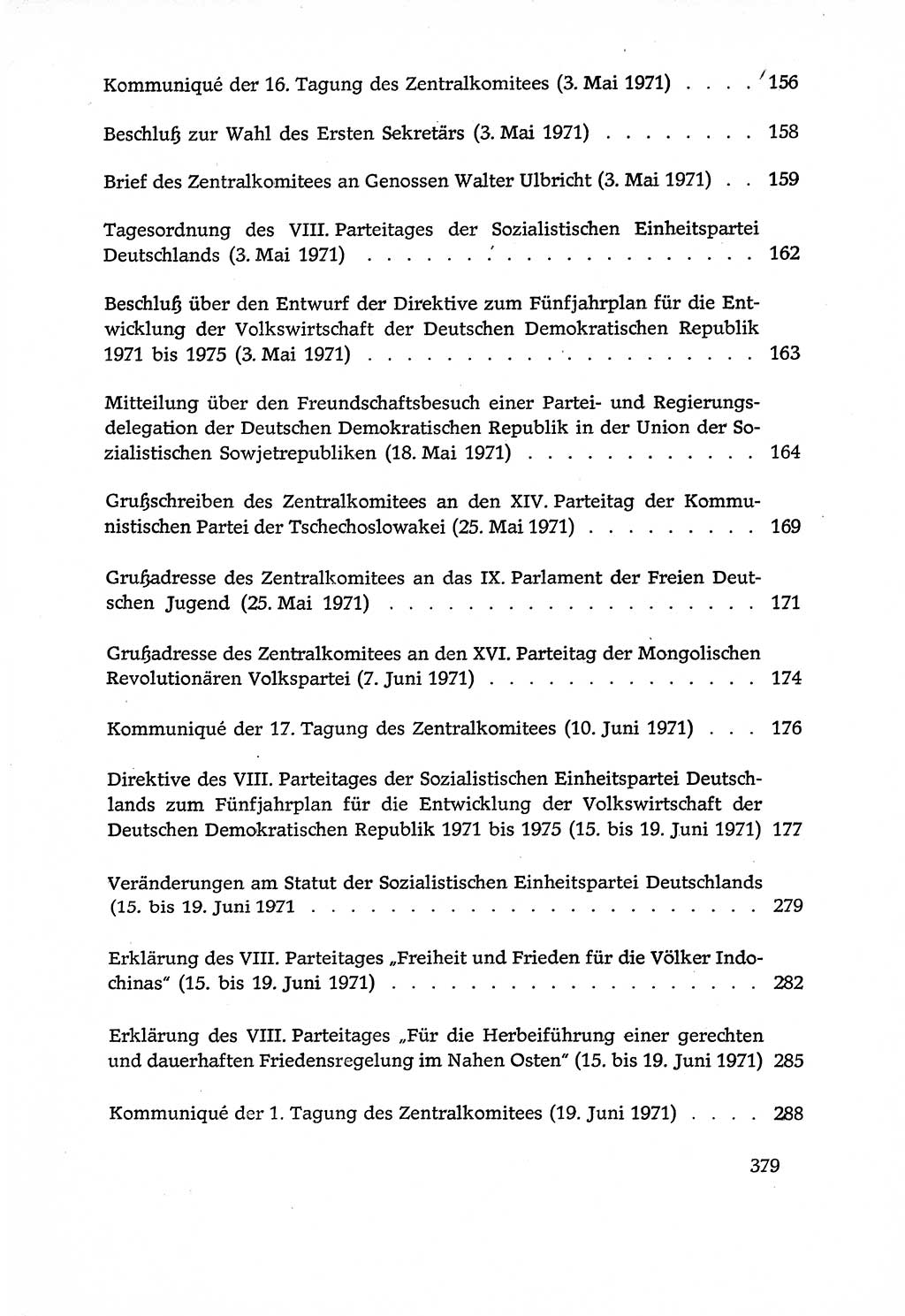 Dokumente der Sozialistischen Einheitspartei Deutschlands (SED) [Deutsche Demokratische Republik (DDR)] 1970-1971, Seite 379 (Dok. SED DDR 1970-1971, S. 379)