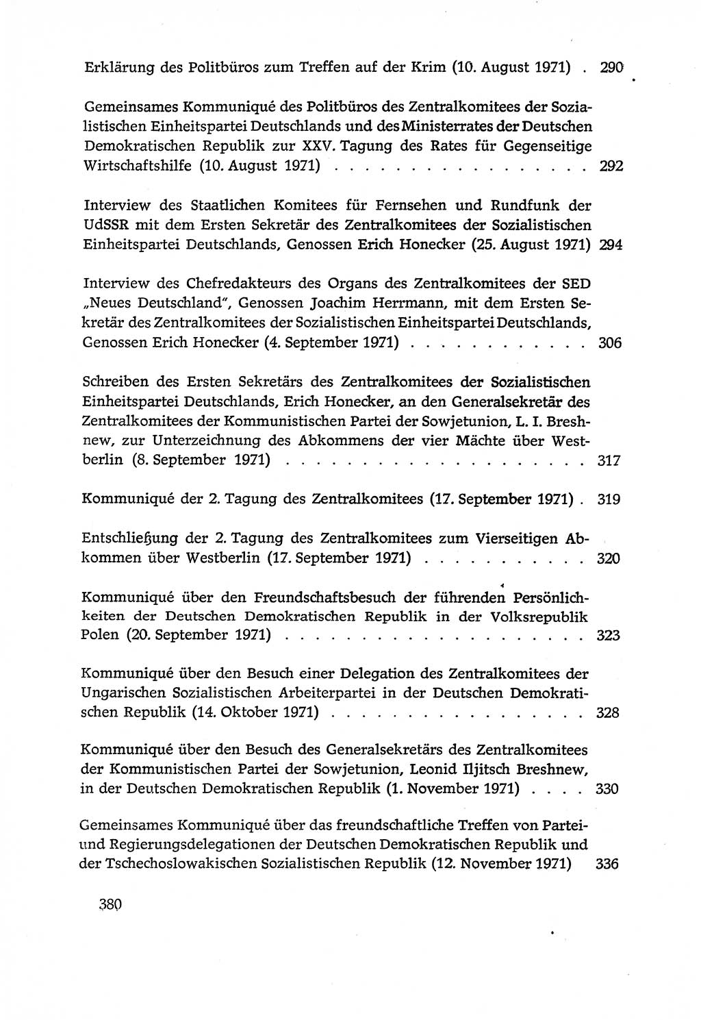 Dokumente der Sozialistischen Einheitspartei Deutschlands (SED) [Deutsche Demokratische Republik (DDR)] 1970-1971, Seite 380 (Dok. SED DDR 1970-1971, S. 380)