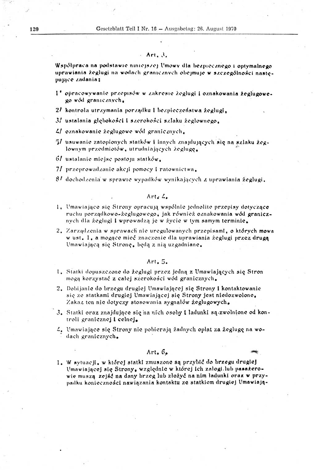 Gesetzblatt (GBl.) der Deutschen Demokratischen Republik (DDR) Teil Ⅰ 1970, Seite 120 (GBl. DDR Ⅰ 1970, S. 120)