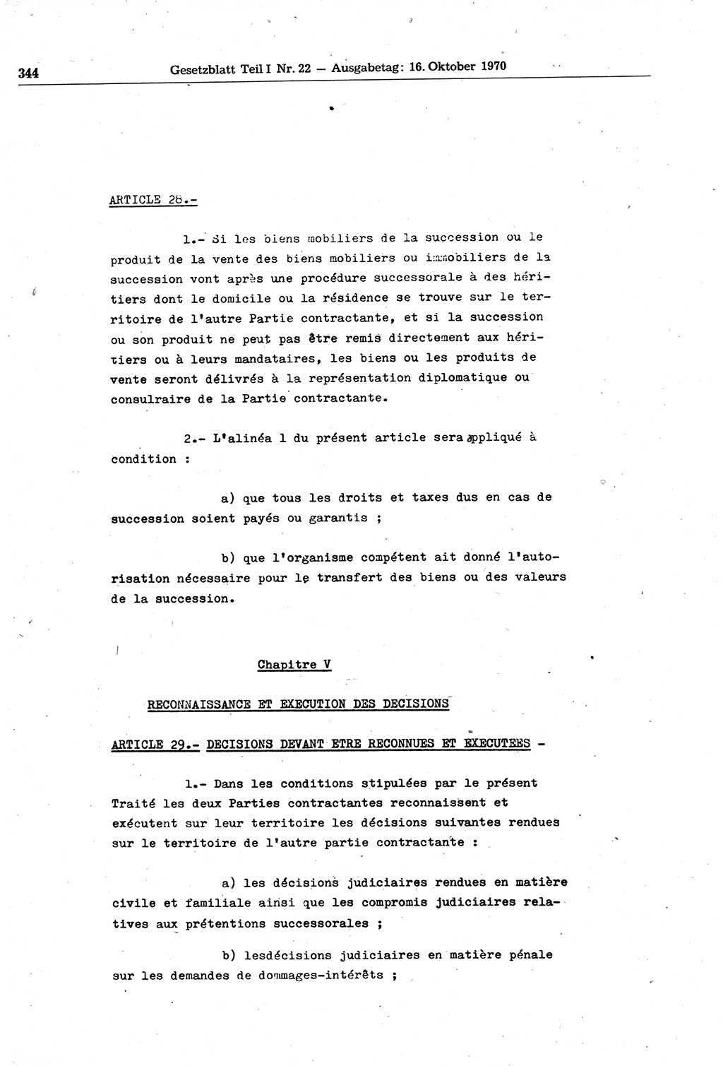Gesetzblatt (GBl.) der Deutschen Demokratischen Republik (DDR) Teil Ⅰ 1970, Seite 344 (GBl. DDR Ⅰ 1970, S. 344)