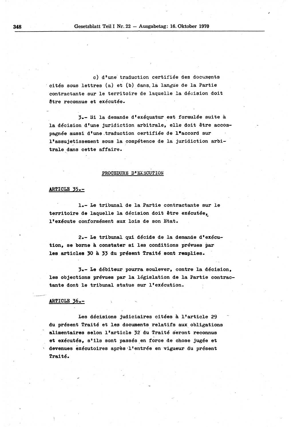 Gesetzblatt (GBl.) der Deutschen Demokratischen Republik (DDR) Teil Ⅰ 1970, Seite 348 (GBl. DDR Ⅰ 1970, S. 348)