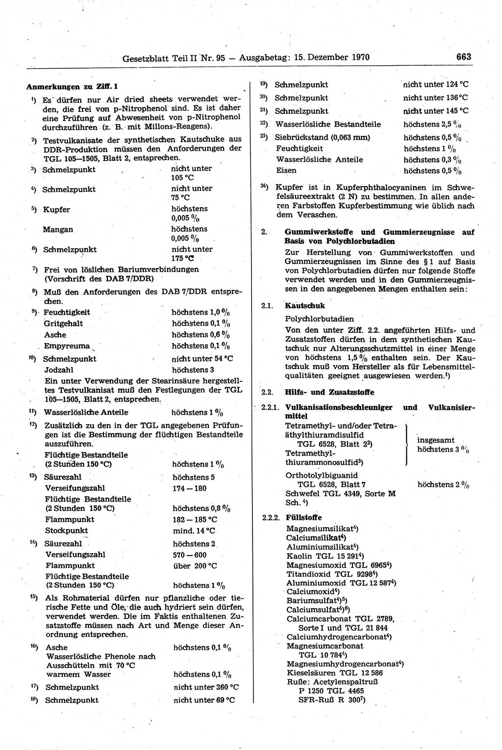 Gesetzblatt (GBl.) der Deutschen Demokratischen Republik (DDR) Teil ⅠⅠ 1970, Seite 663 (GBl. DDR ⅠⅠ 1970, S. 663)