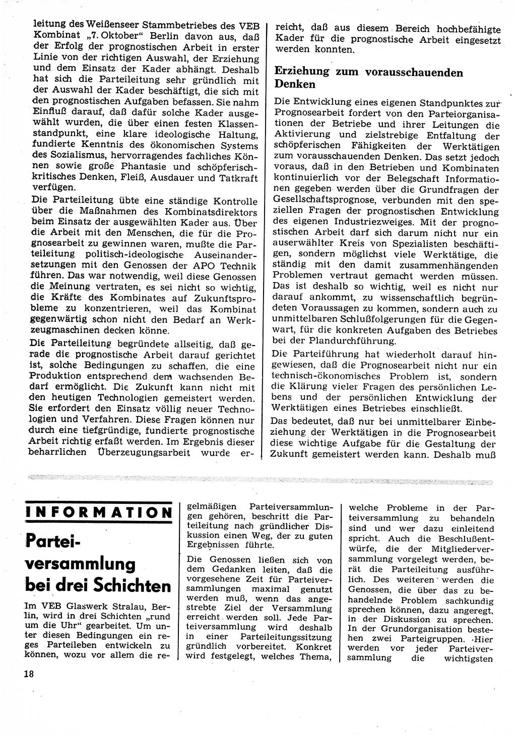 Neuer Weg (NW), Organ des Zentralkomitees (ZK) der SED (Sozialistische Einheitspartei Deutschlands) für Fragen des Parteilebens, 25. Jahrgang [Deutsche Demokratische Republik (DDR)] 1970, Seite 18 (NW ZK SED DDR 1970, S. 18)