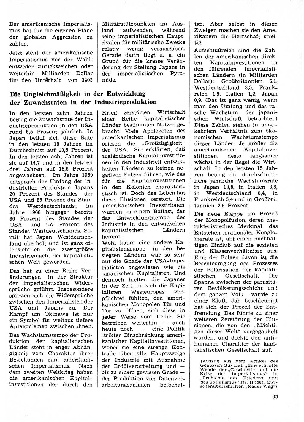 Neuer Weg (NW), Organ des Zentralkomitees (ZK) der SED (Sozialistische Einheitspartei Deutschlands) für Fragen des Parteilebens, 25. Jahrgang [Deutsche Demokratische Republik (DDR)] 1970, Seite 95 (NW ZK SED DDR 1970, S. 95)