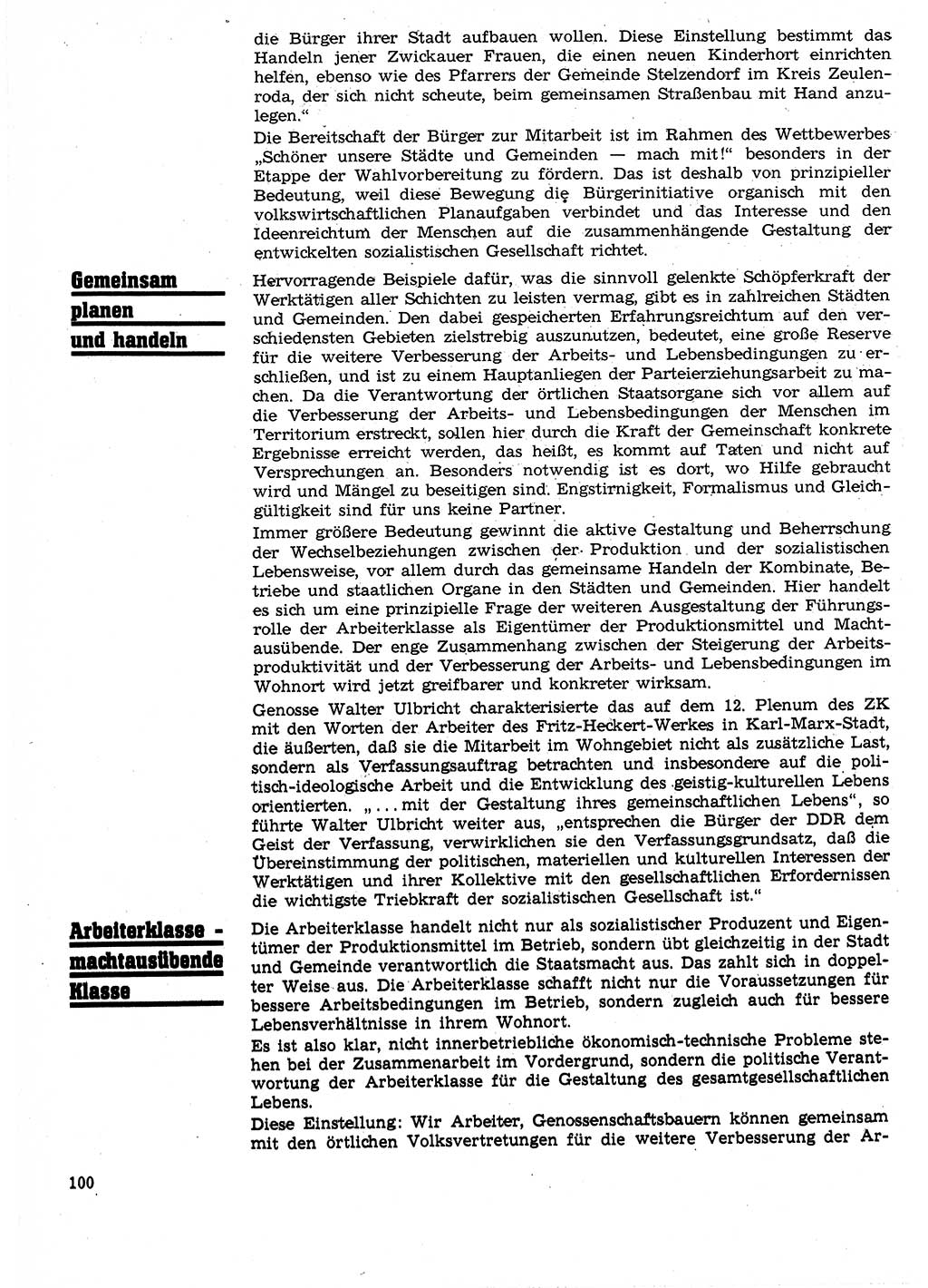 Neuer Weg (NW), Organ des Zentralkomitees (ZK) der SED (Sozialistische Einheitspartei Deutschlands) für Fragen des Parteilebens, 25. Jahrgang [Deutsche Demokratische Republik (DDR)] 1970, Seite 100 (NW ZK SED DDR 1970, S. 100)