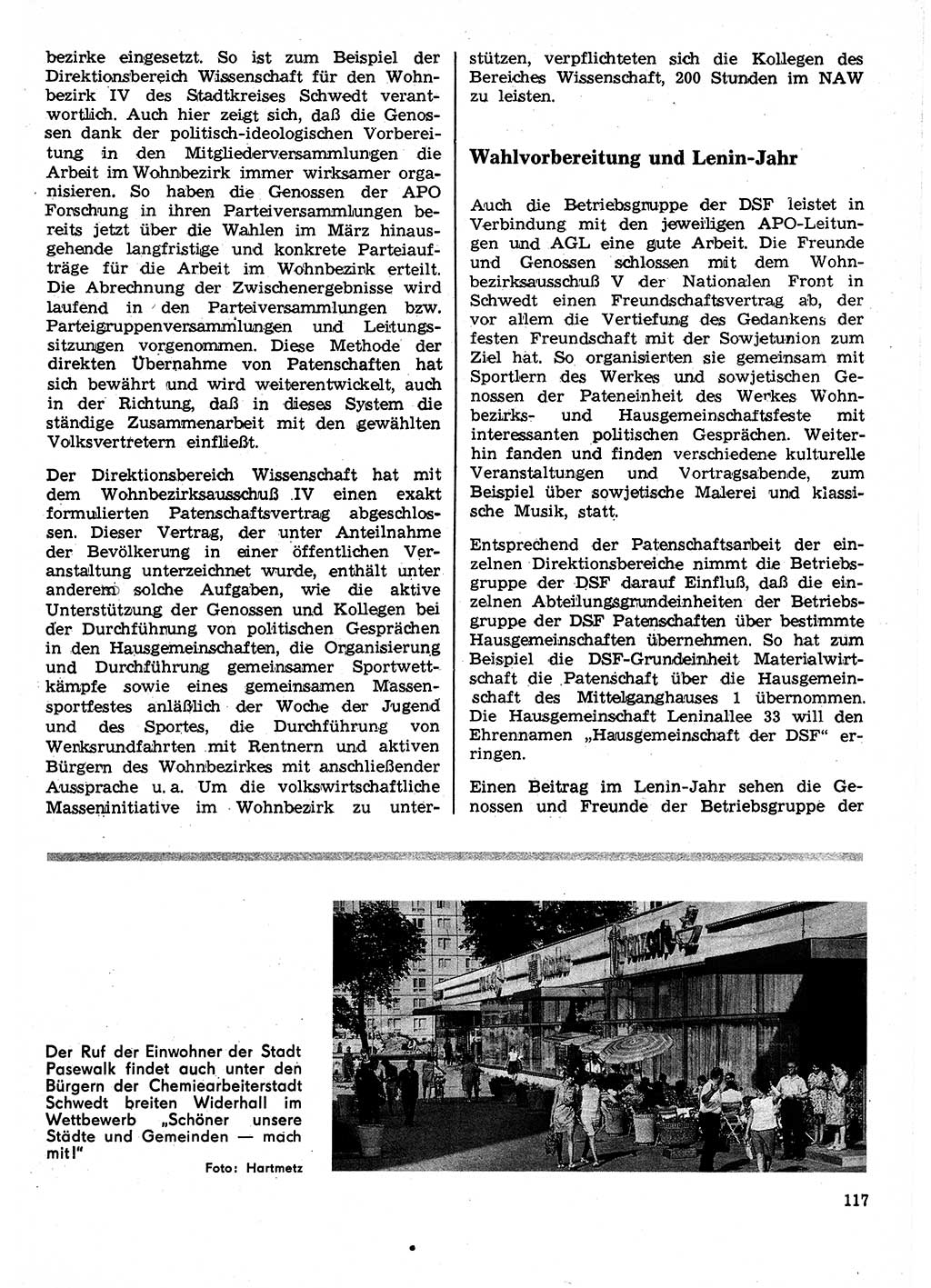 Neuer Weg (NW), Organ des Zentralkomitees (ZK) der SED (Sozialistische Einheitspartei Deutschlands) für Fragen des Parteilebens, 25. Jahrgang [Deutsche Demokratische Republik (DDR)] 1970, Seite 117 (NW ZK SED DDR 1970, S. 117)