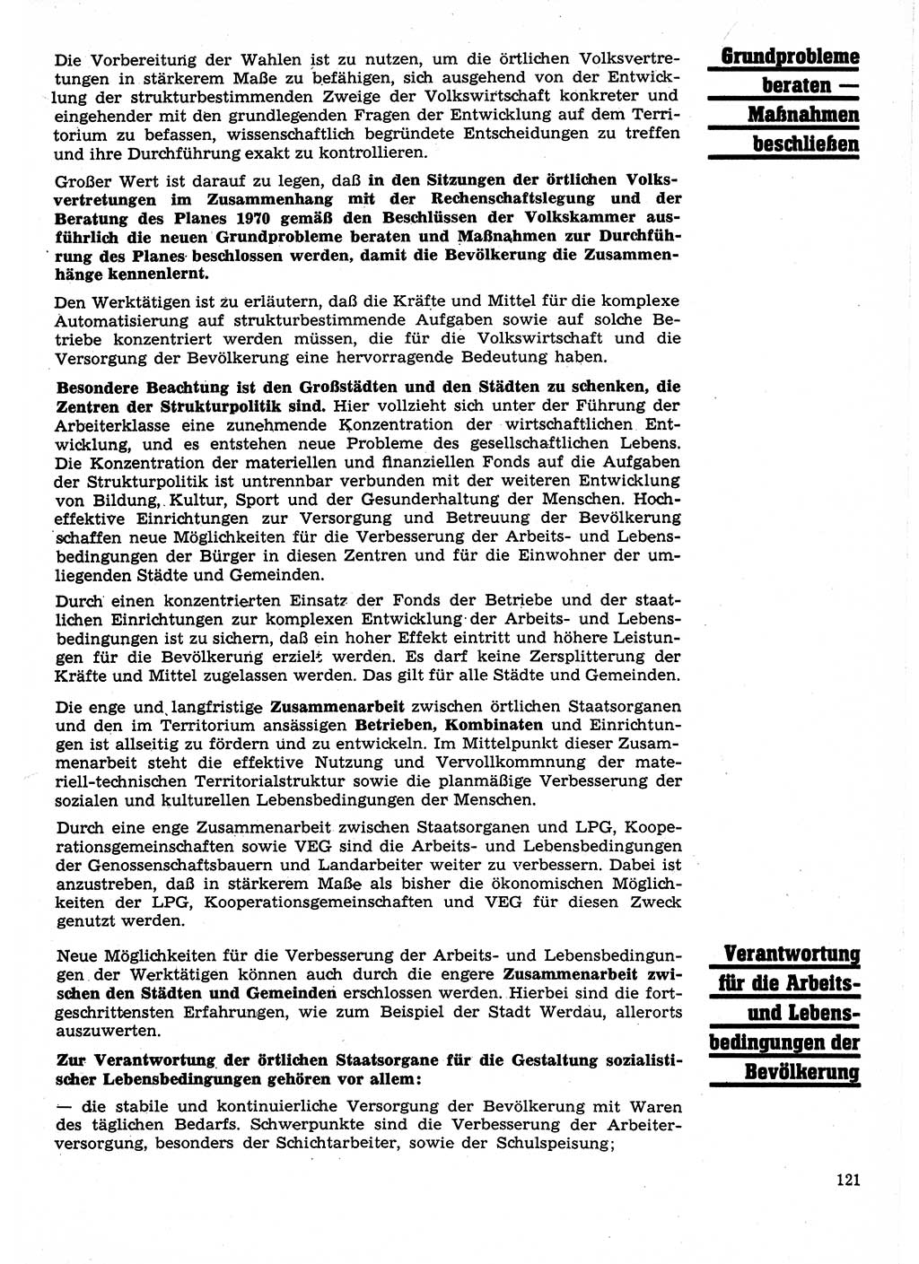 Neuer Weg (NW), Organ des Zentralkomitees (ZK) der SED (Sozialistische Einheitspartei Deutschlands) für Fragen des Parteilebens, 25. Jahrgang [Deutsche Demokratische Republik (DDR)] 1970, Seite 121 (NW ZK SED DDR 1970, S. 121)