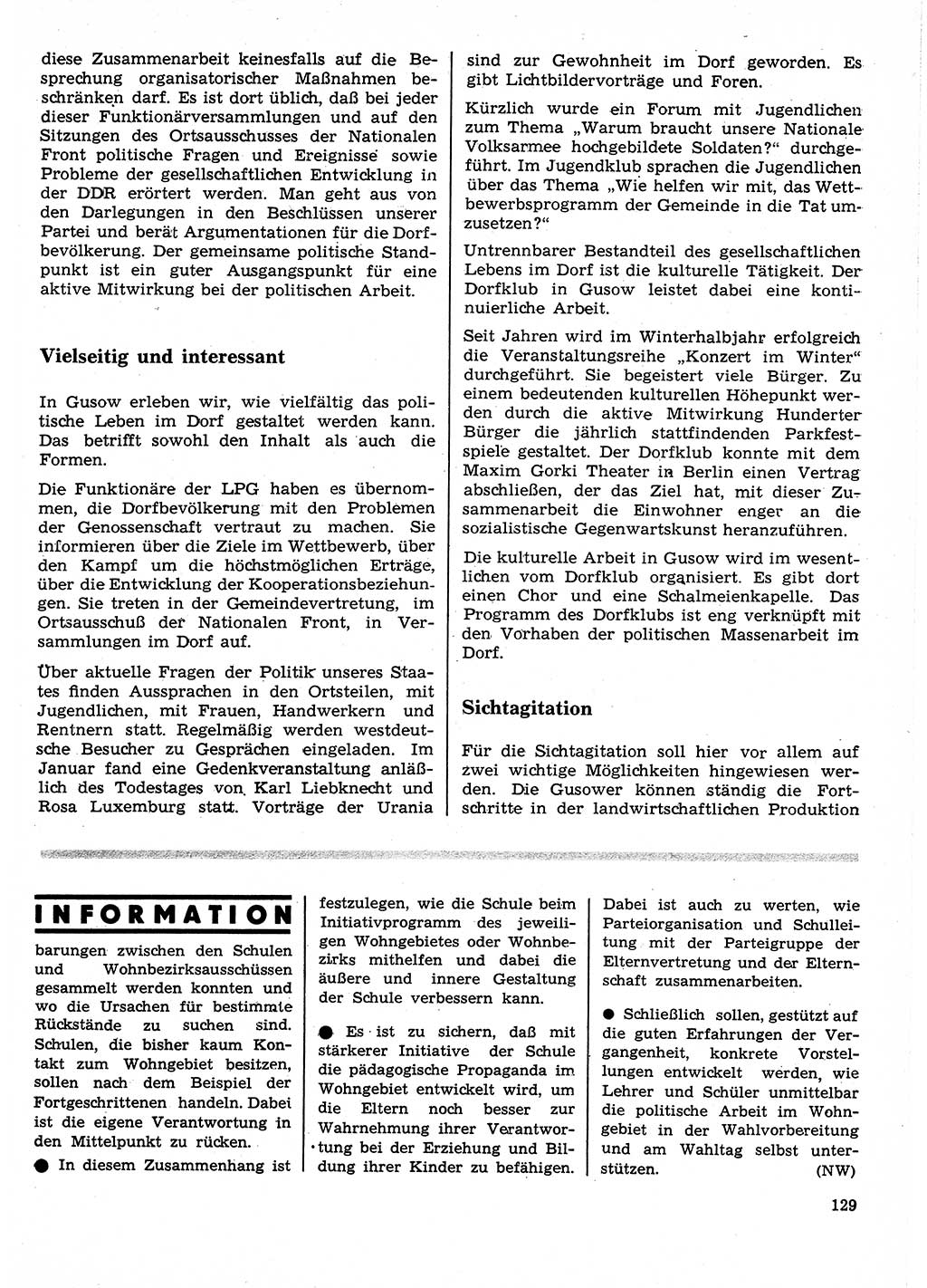 Neuer Weg (NW), Organ des Zentralkomitees (ZK) der SED (Sozialistische Einheitspartei Deutschlands) für Fragen des Parteilebens, 25. Jahrgang [Deutsche Demokratische Republik (DDR)] 1970, Seite 129 (NW ZK SED DDR 1970, S. 129)