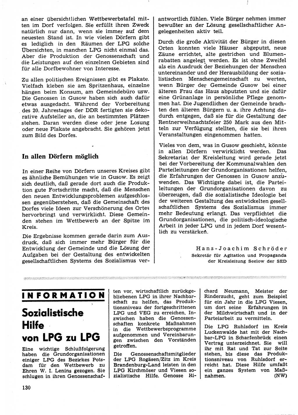 Neuer Weg (NW), Organ des Zentralkomitees (ZK) der SED (Sozialistische Einheitspartei Deutschlands) für Fragen des Parteilebens, 25. Jahrgang [Deutsche Demokratische Republik (DDR)] 1970, Seite 130 (NW ZK SED DDR 1970, S. 130)