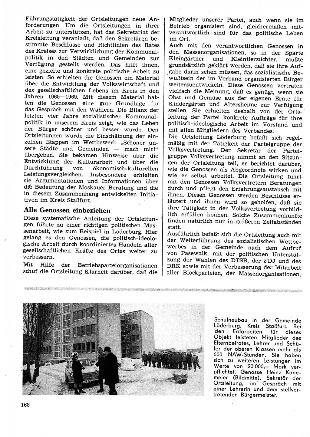 Neuer Weg (NW), Organ des Zentralkomitees (ZK) der SED (Sozialistische Einheitspartei Deutschlands) für Fragen des Parteilebens, 25. Jahrgang [Deutsche Demokratische Republik (DDR)] 1970, Seite 168 (NW ZK SED DDR 1970, S. 168)