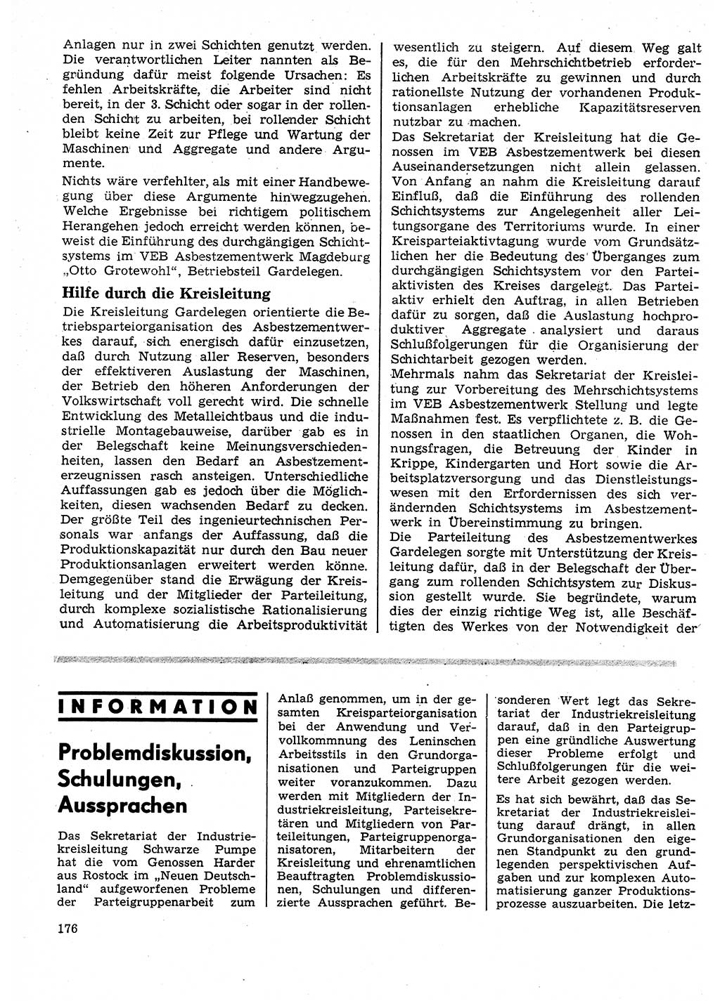Neuer Weg (NW), Organ des Zentralkomitees (ZK) der SED (Sozialistische Einheitspartei Deutschlands) für Fragen des Parteilebens, 25. Jahrgang [Deutsche Demokratische Republik (DDR)] 1970, Seite 176 (NW ZK SED DDR 1970, S. 176)