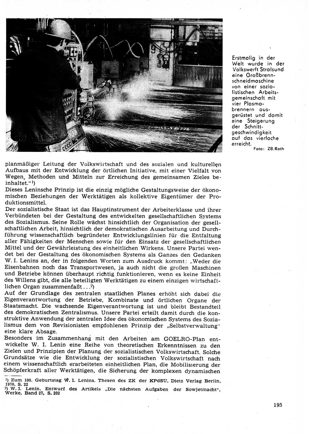 Neuer Weg (NW), Organ des Zentralkomitees (ZK) der SED (Sozialistische Einheitspartei Deutschlands) für Fragen des Parteilebens, 25. Jahrgang [Deutsche Demokratische Republik (DDR)] 1970, Seite 195 (NW ZK SED DDR 1970, S. 195)