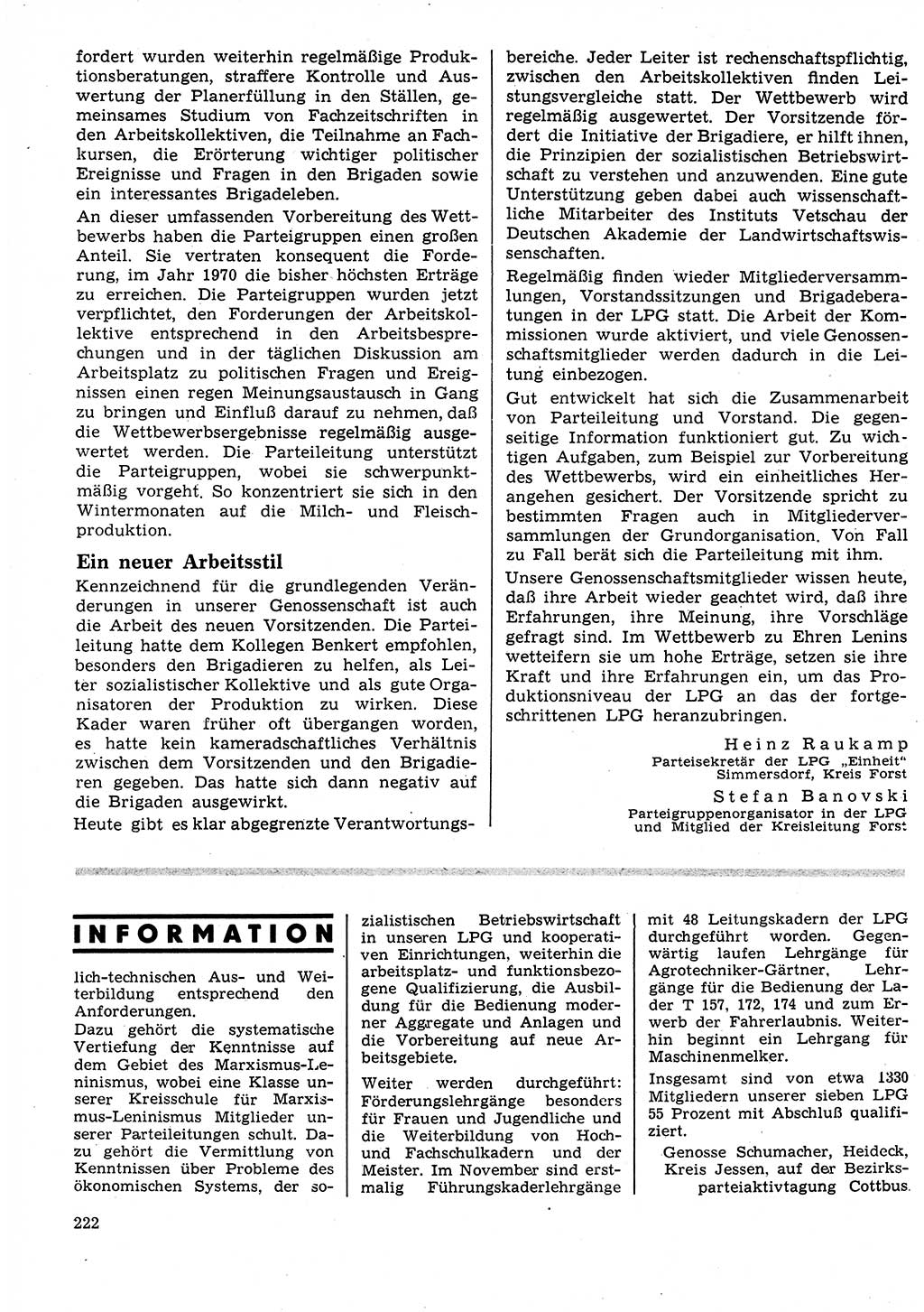 Neuer Weg (NW), Organ des Zentralkomitees (ZK) der SED (Sozialistische Einheitspartei Deutschlands) für Fragen des Parteilebens, 25. Jahrgang [Deutsche Demokratische Republik (DDR)] 1970, Seite 222 (NW ZK SED DDR 1970, S. 222)