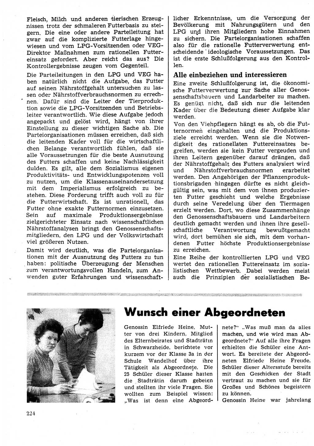 Neuer Weg (NW), Organ des Zentralkomitees (ZK) der SED (Sozialistische Einheitspartei Deutschlands) für Fragen des Parteilebens, 25. Jahrgang [Deutsche Demokratische Republik (DDR)] 1970, Seite 224 (NW ZK SED DDR 1970, S. 224)