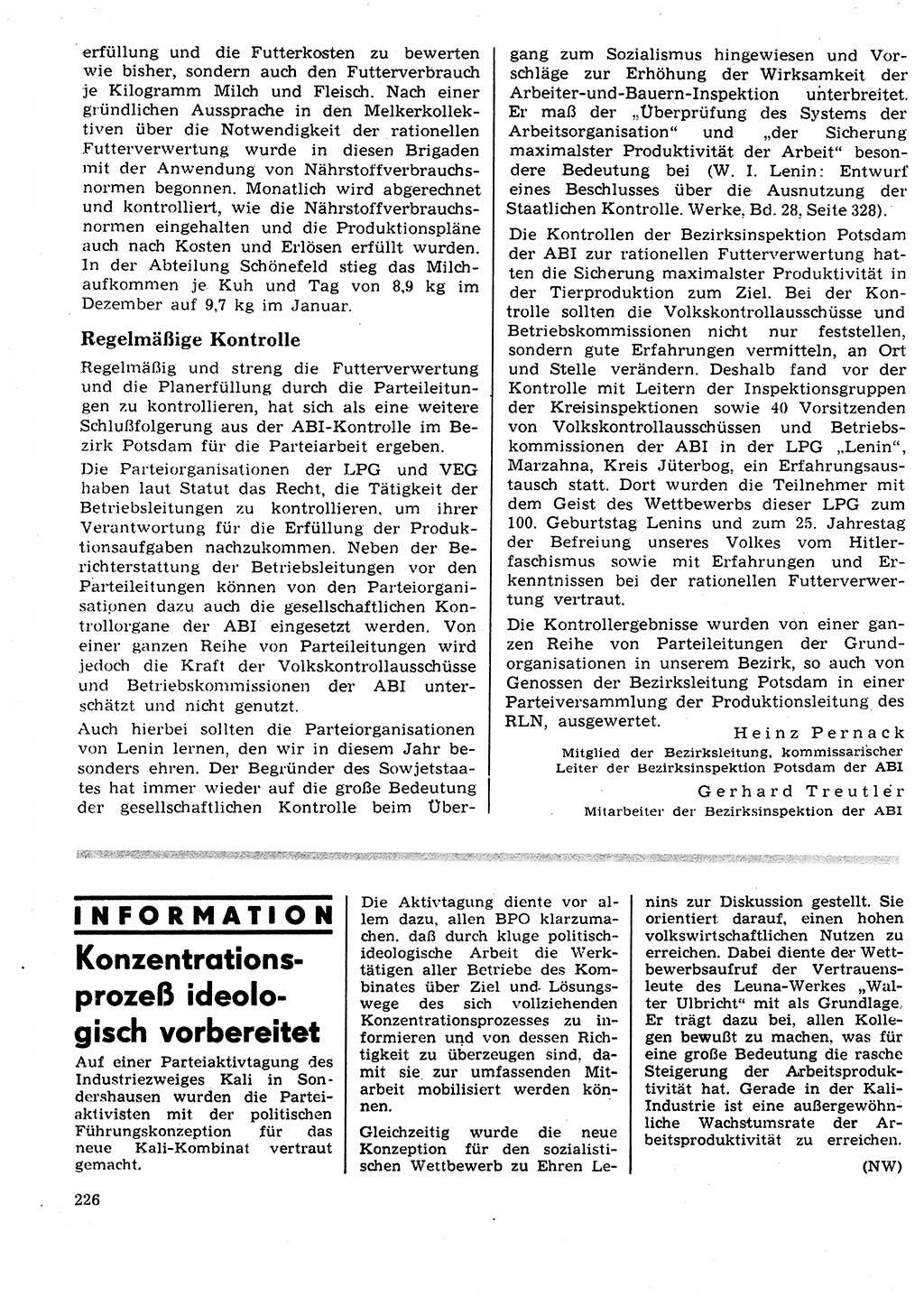 Neuer Weg (NW), Organ des Zentralkomitees (ZK) der SED (Sozialistische Einheitspartei Deutschlands) für Fragen des Parteilebens, 25. Jahrgang [Deutsche Demokratische Republik (DDR)] 1970, Seite 226 (NW ZK SED DDR 1970, S. 226)