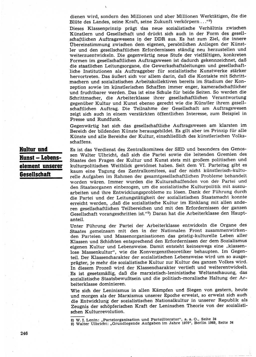 Neuer Weg (NW), Organ des Zentralkomitees (ZK) der SED (Sozialistische Einheitspartei Deutschlands) für Fragen des Parteilebens, 25. Jahrgang [Deutsche Demokratische Republik (DDR)] 1970, Seite 246 (NW ZK SED DDR 1970, S. 246)