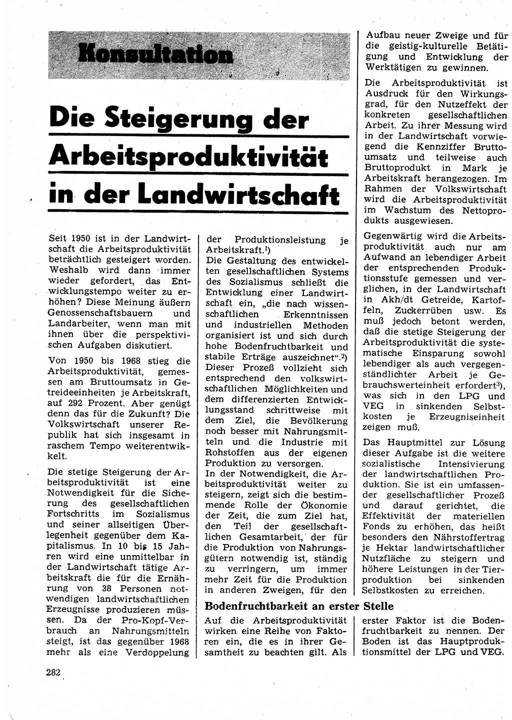 Neuer Weg (NW), Organ des Zentralkomitees (ZK) der SED (Sozialistische Einheitspartei Deutschlands) für Fragen des Parteilebens, 25. Jahrgang [Deutsche Demokratische Republik (DDR)] 1970, Seite 282 (NW ZK SED DDR 1970, S. 282)